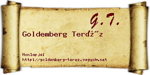 Goldemberg Teréz névjegykártya